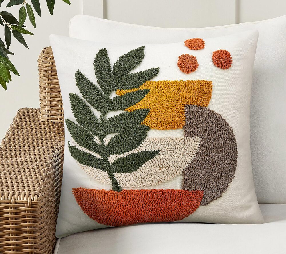 6237 Boho Decorative Throw Pillow Covers Abstract Tufted Mid Century Modern